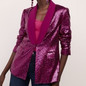 Sequin Fuchsia Jacket
